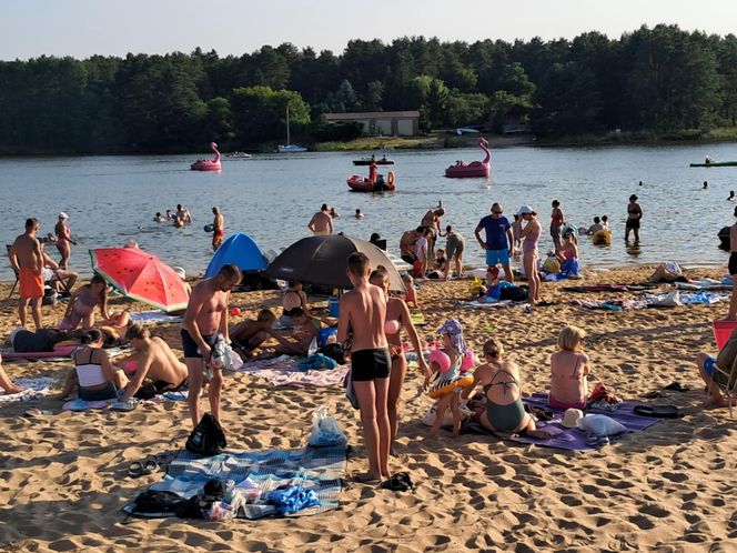 Plażowicze nad Lubianką
