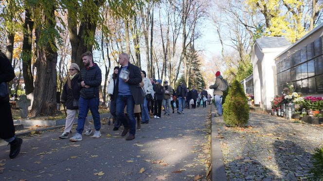 1 listopada na cmentarzu przy ul. Lipowej w Lublinie. Mieszkańcy odwiedzają groby swoich bliskich