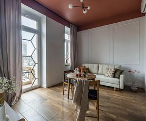 Małe mieszkanie w Łodzi. 34 metry, styl vintage, kolory