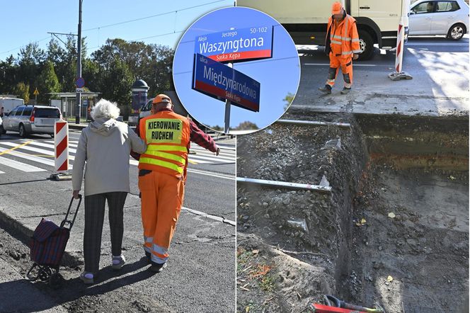 Remont torów na Waszyngtona. Pasażerowie osłupieli, chaos na przystankach