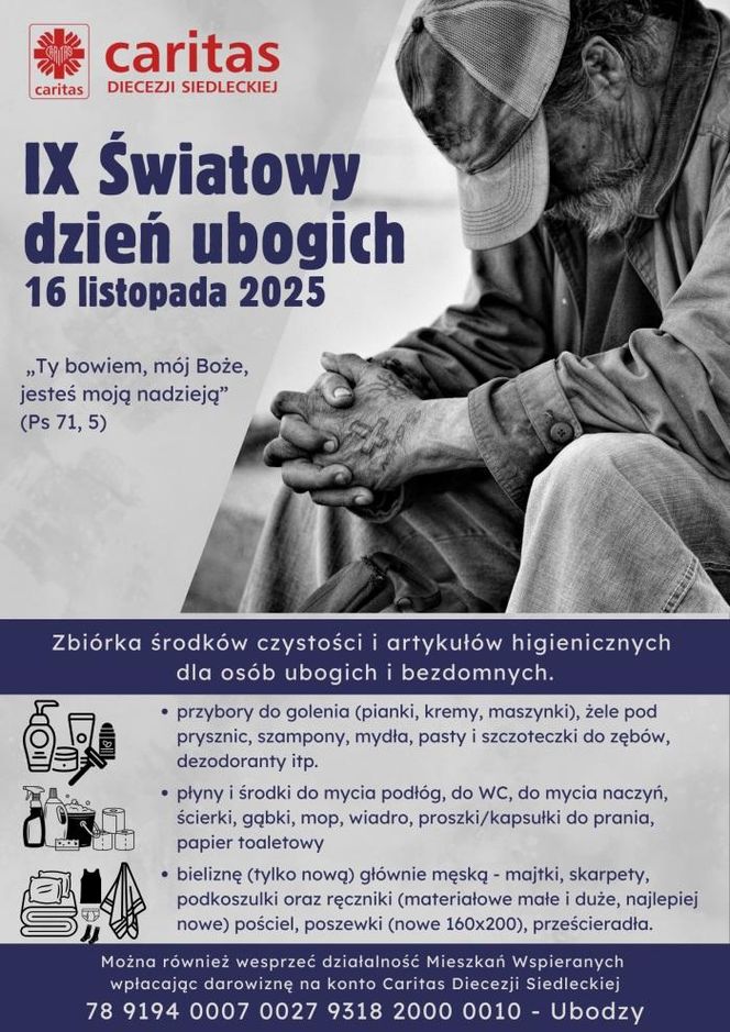 Caritas apeluje o wsparcie zbiórki dla ubogich i bezdomnych