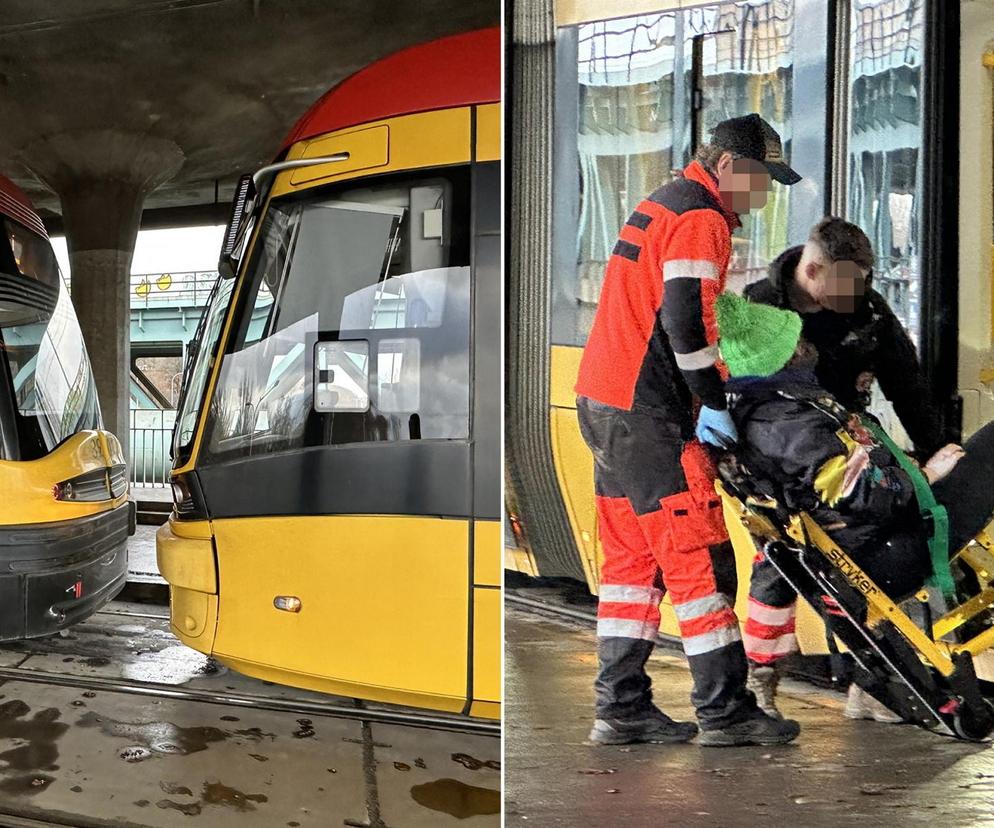 Zderzenie tramwajów na Moście Gdańskim w Warszawie