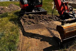 Prace archeologiczne na terenie pałacu Brühla