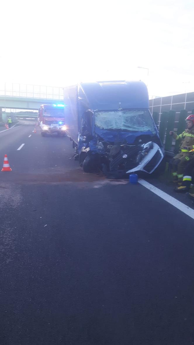 Kolzija na 501 km autostrady A4 w kierunku Krakowa