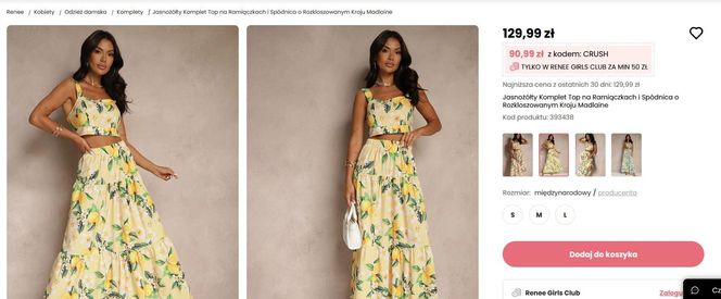 Sukienka w cytryny