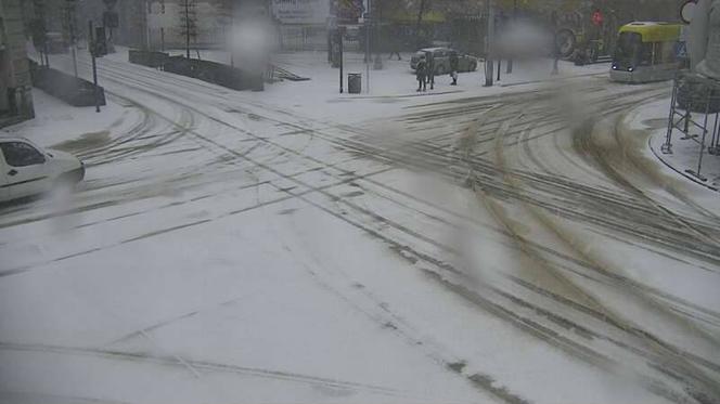 Burza śnieżna w Łodzi 17.01.2022