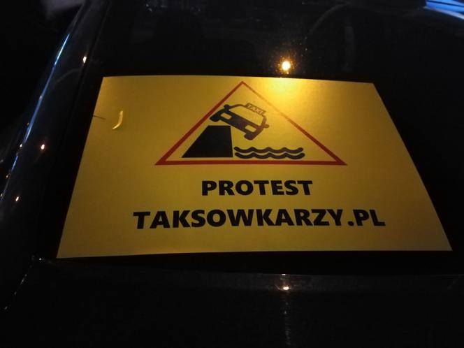 Protest taksówkarzy w Rzeszowie 25 listopada