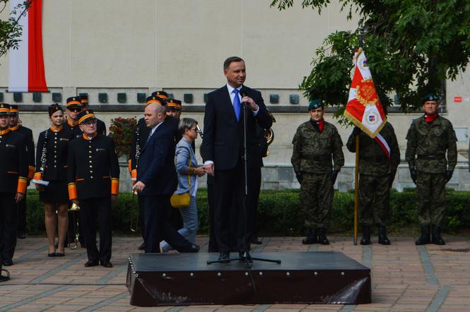 Prezydent Andrzej Duda przemawiał do głogowian przy głogowskim zamku