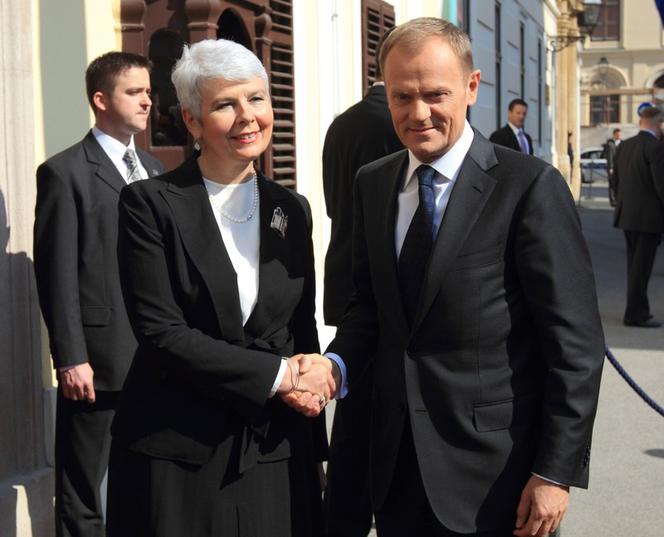 Donald Tusk, Jadranka Kosor premier Chorwacji