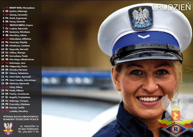 Grudzień 2016 - kalendarz z policjantkami
