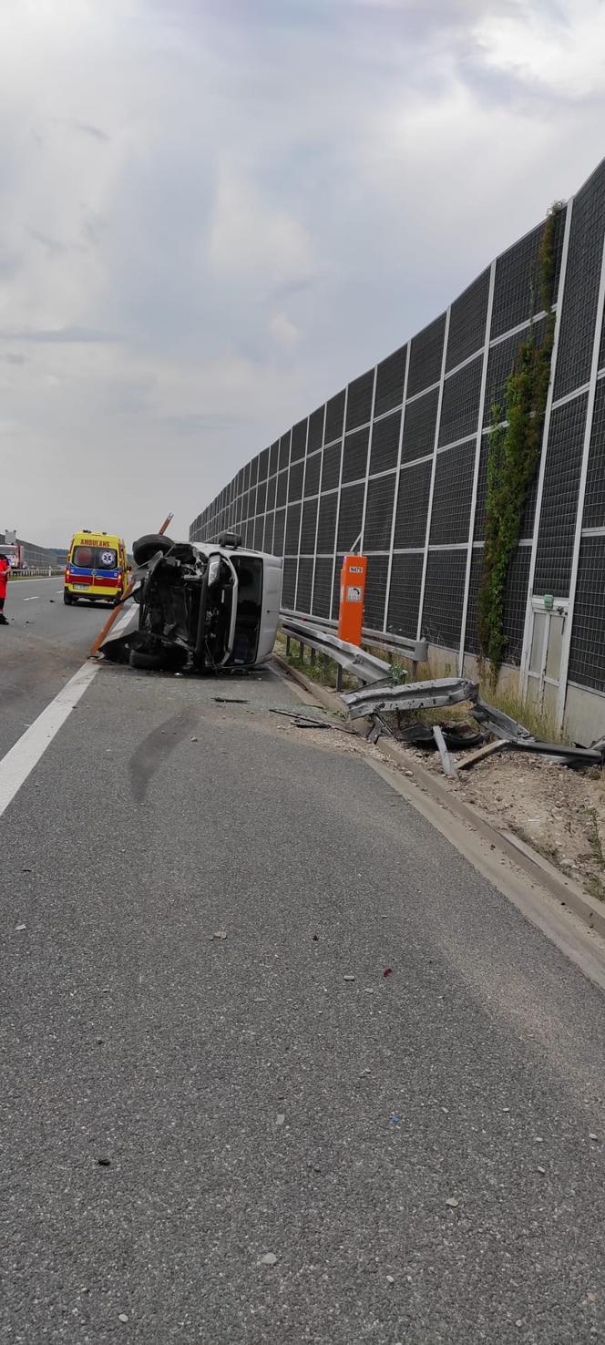 Wypadek na A4 w Biadolinach Radłowskich - 12.07.2023r.