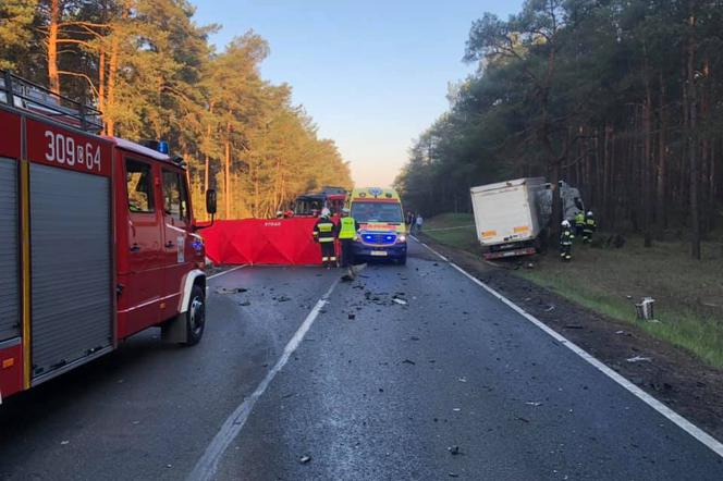 [AKTUALIZACJA] Tragiczny poranek na trasie Toruń-Bydgoszcz! Zginął kierowca, zakleszczony w aucie! [ZDJĘCIA]