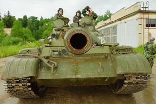 Czołg T-55 w wytwórni Mosfilm