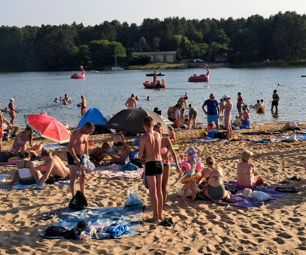 Plażowicze nad Lubianką