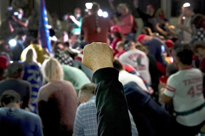 Protestujący zwolennicy prezydenta Donalda Trumpa 