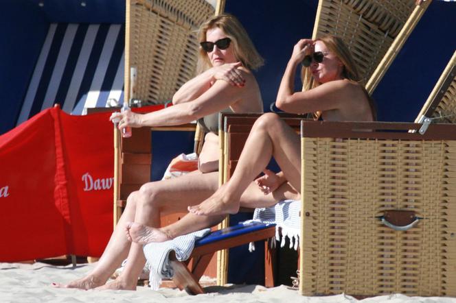 Grażyna Szapołowska na plaży