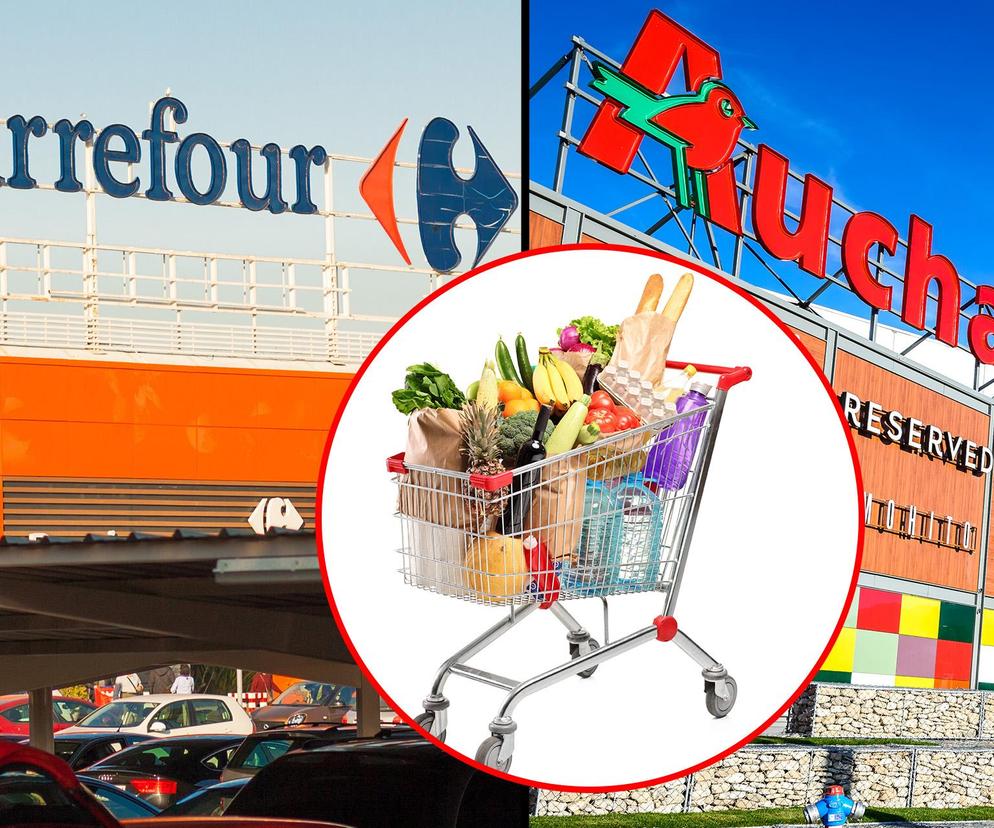Carrefour, Auchan, wózek sklepowy