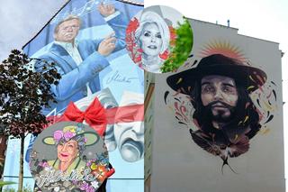 Michał Bajor odsłonił swój mural w Opolu. Lepszy niż Maryla Rodowicz i Ania Przybylska? Niektóre straszą z daleka! ZDJĘCIA