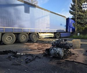 Dramatyczne sceny na DK1 w Pszczynie! 26-letni kierowca w szpitalu po zderzeniu z tirem