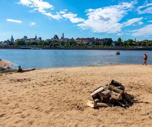 Plaża Rusałka (Plaża Praska) na wysokości ZOO