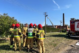 Pożar hali przemysłowej hurtowni zniczy przy ulicy Dojazd w Tarnowie