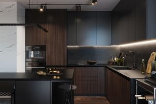 Stylowe mieszkanie w Warszawie w brązach i szarościach