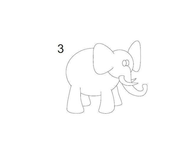 jak narysować słonia - krok 3