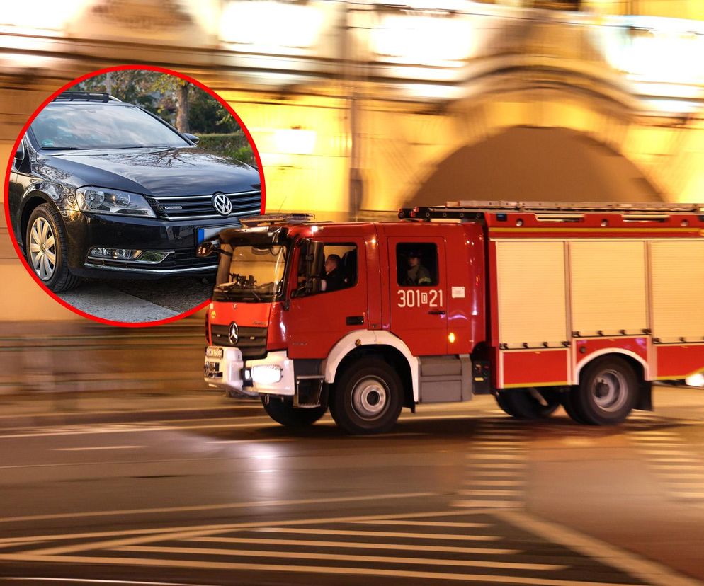 Wypadek w Nowej Soli. Strażacy, którzy jechali do powodzian, zderzyli się z volkswagenem