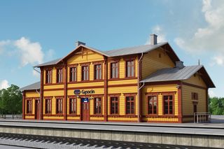 Tak ma wyglądać zabytkowy dworzec w Gąsocinie po generalnym remoncie