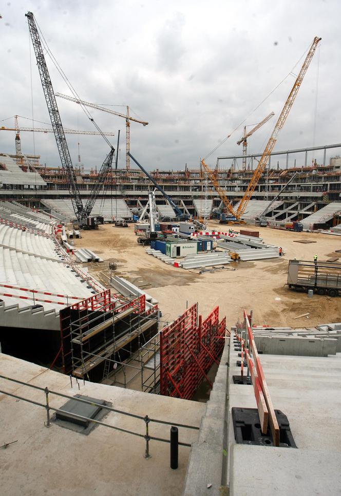 Budowa Stadionu Narodowego w Warszawie - archiwalne zdjęcia