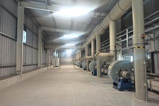 Hala hermetyzacyjna w Zakładzie Odzysku i Unieszkodliwiania Odpadów w Dąbrówce  Małej. 