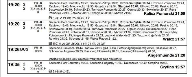 Rozkład Szczecin Główny 