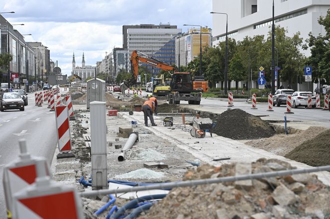 Remont torowiska na ul. Marszałkowskiej (sierpień 2025)