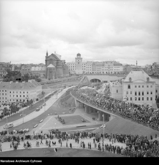 Trasa W-Z w Warszawie - 1949 r.