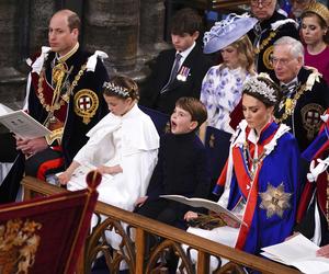 Księżniczka Charlotte i książę Louis na koronacji króla Karola III