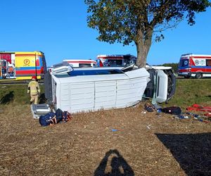 Wypadek Busa z Dziećmi w Miejscowości Lechów