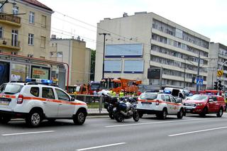 Wypadek na skrzyżowaniu Grójeckiej z Wawelską