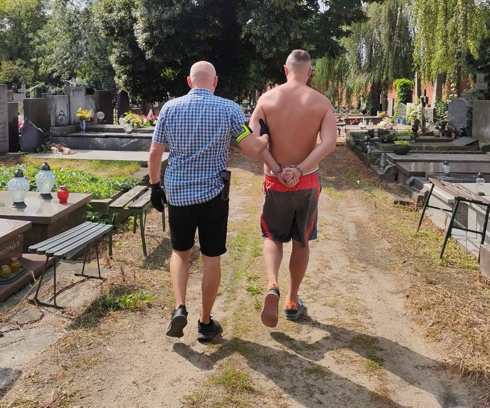 Śląscy Łówcy Głów zatrzymali poszukiwanego 37-latka na cmentarzu