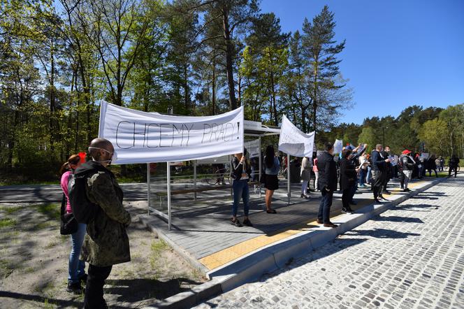 Protesty na granicy w Świnoujściu - 8 maja 2020