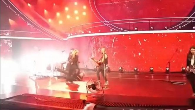 Muzyk Patrycji Markowskiej upadł na scenie w Opolu