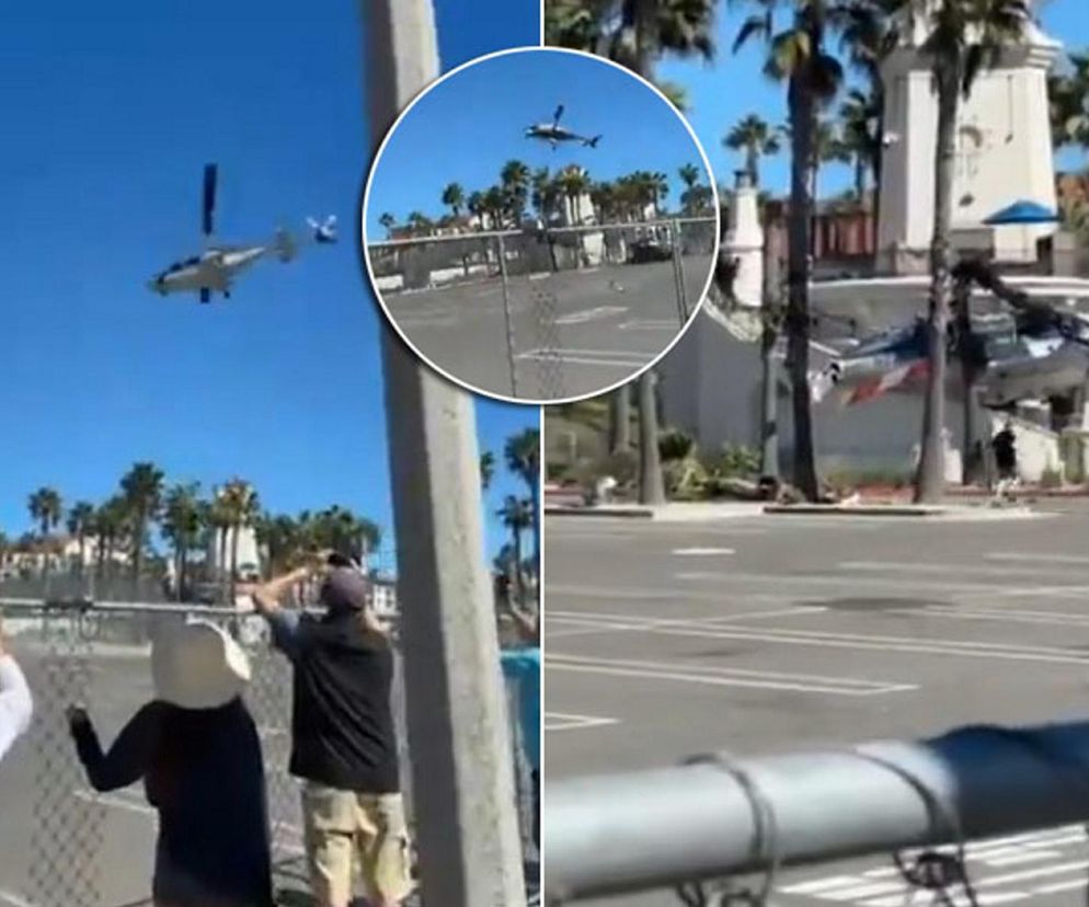 Wypadek śmiglowca - Huntington Beach