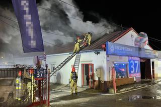 Pożar warsztatu na Bielanach