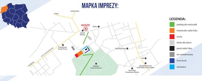 Mapka imprezy ESKA Rider Show 2021