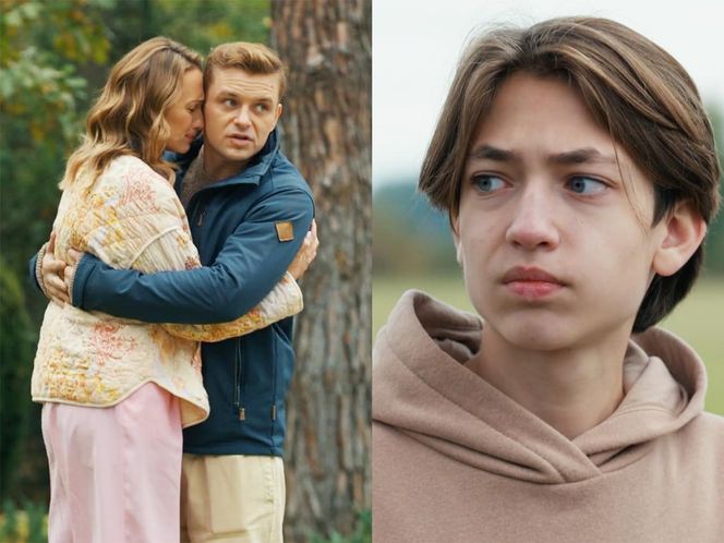 Barwy szczęścia, odcinek 3149: Emil (Artem Malaszczuk), Asia (Anna Gzyra), Hubert (Marek Molak) 