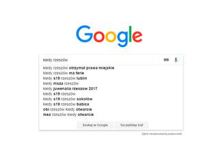 Rzeszów w Google