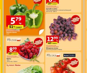 Warzywa i owoce z Polski taniej w Auchan. Promocje od 03.07 nawet do 50%!