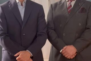 M jak miłość. Andrzej Budzyński (Krystian Wieczorek), Adam Werner (Jacek Kopczyński)) na planie