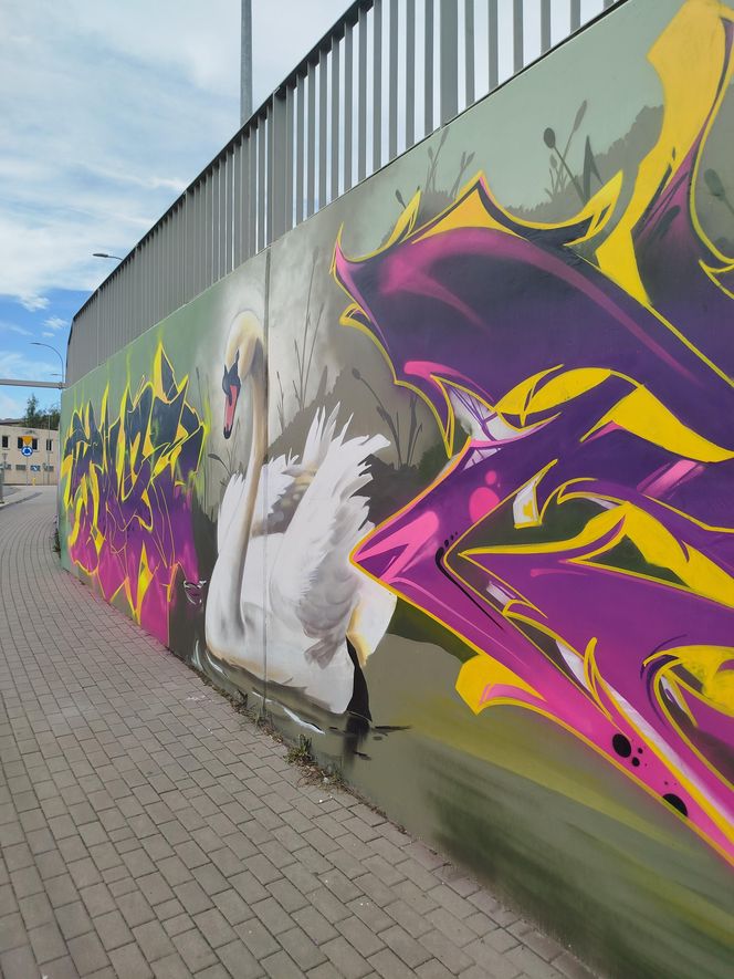 Kolorowe grafiki w siedleckim tunelu pod torami