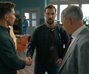 	Barwy szczęścia odc. 3125. Tomasz Kępski (Jakub Sokołowski), Henryk (Zbigniew Suszyński), Marcin Kodur (Oskar Stoczyński)