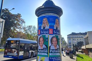 Plakaty wyborcze w Krakowie. Tak politycy promują się w przestrzeni miejskiej